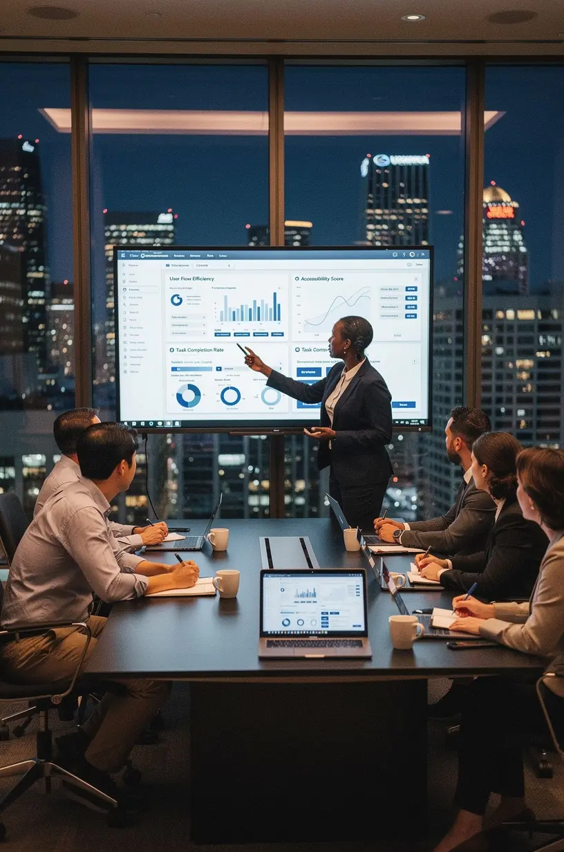 Usability testing process for application software evaluation.